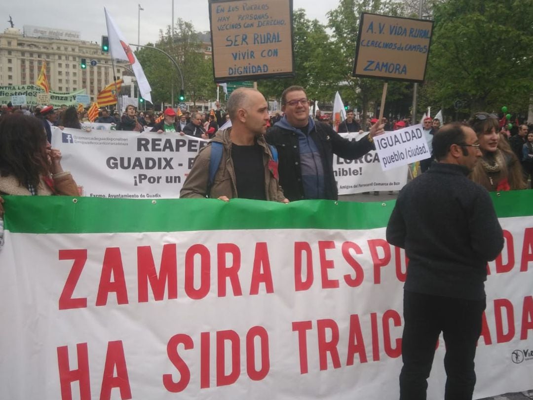 Manifestación de la revuelta de la España vaciada el pasado 31 de marzo en Madrid