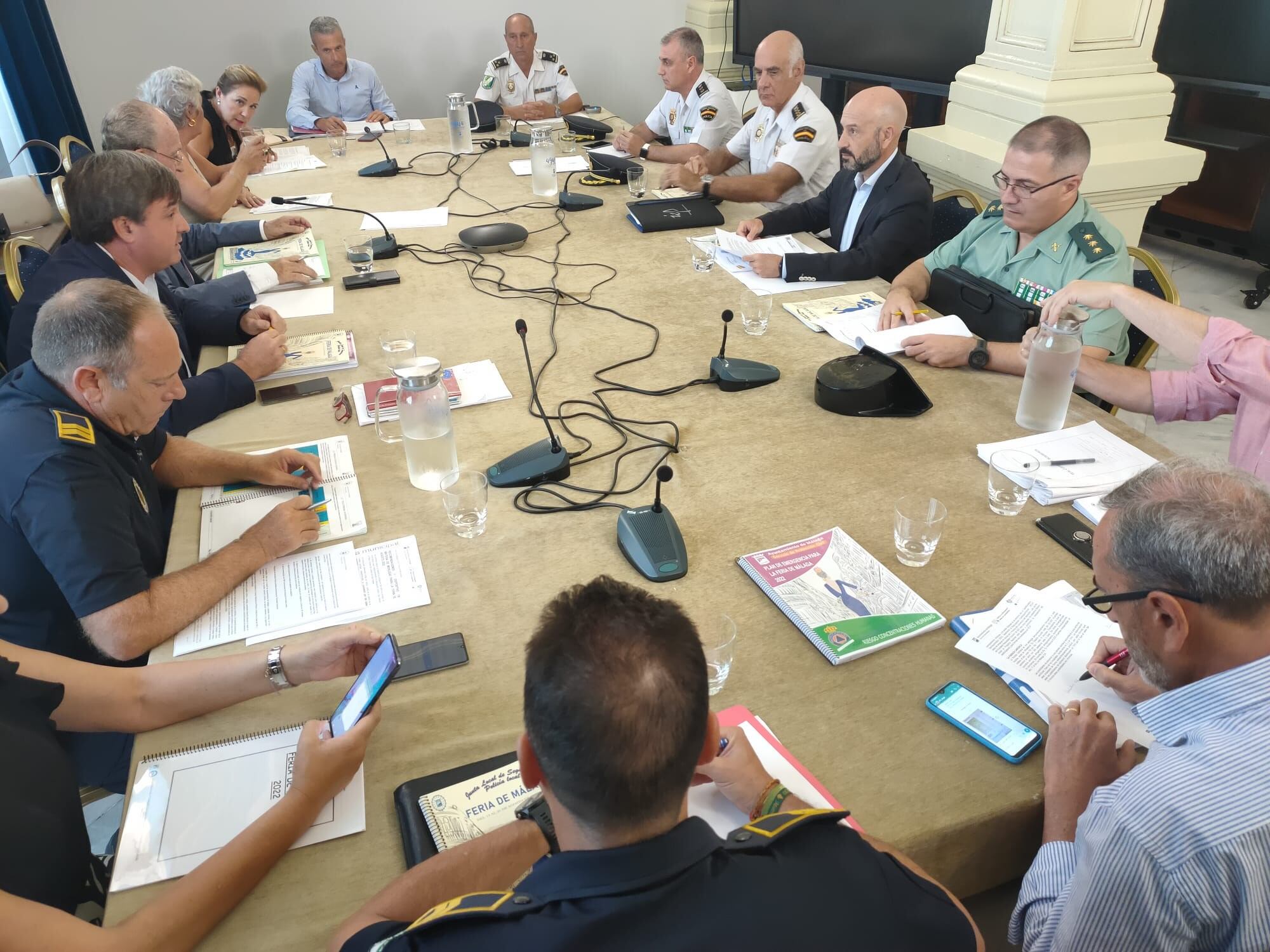 Reunión de la Junta Local de Seguridad en el Ayuntamiento de Málaga