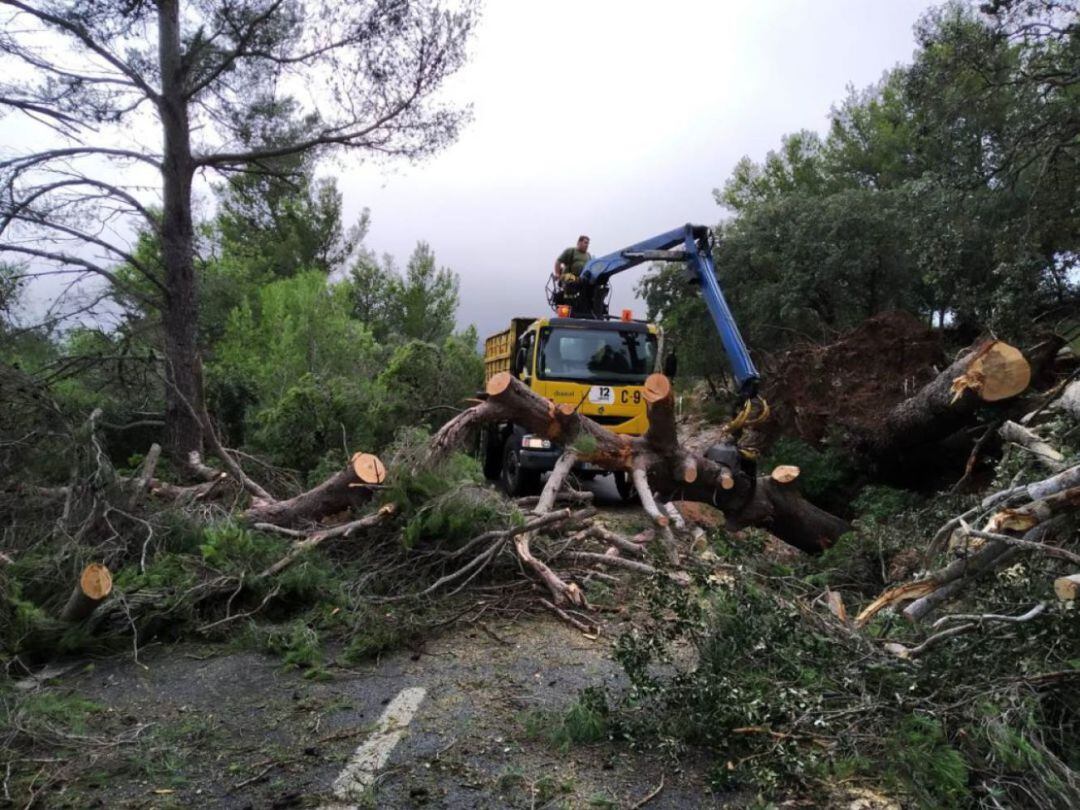Les tempestes del cap de setmana van fer molt de mal a la Serra de Tramuntana de Mallorca però gairebé ni es van deixar sentir  a Menorca.