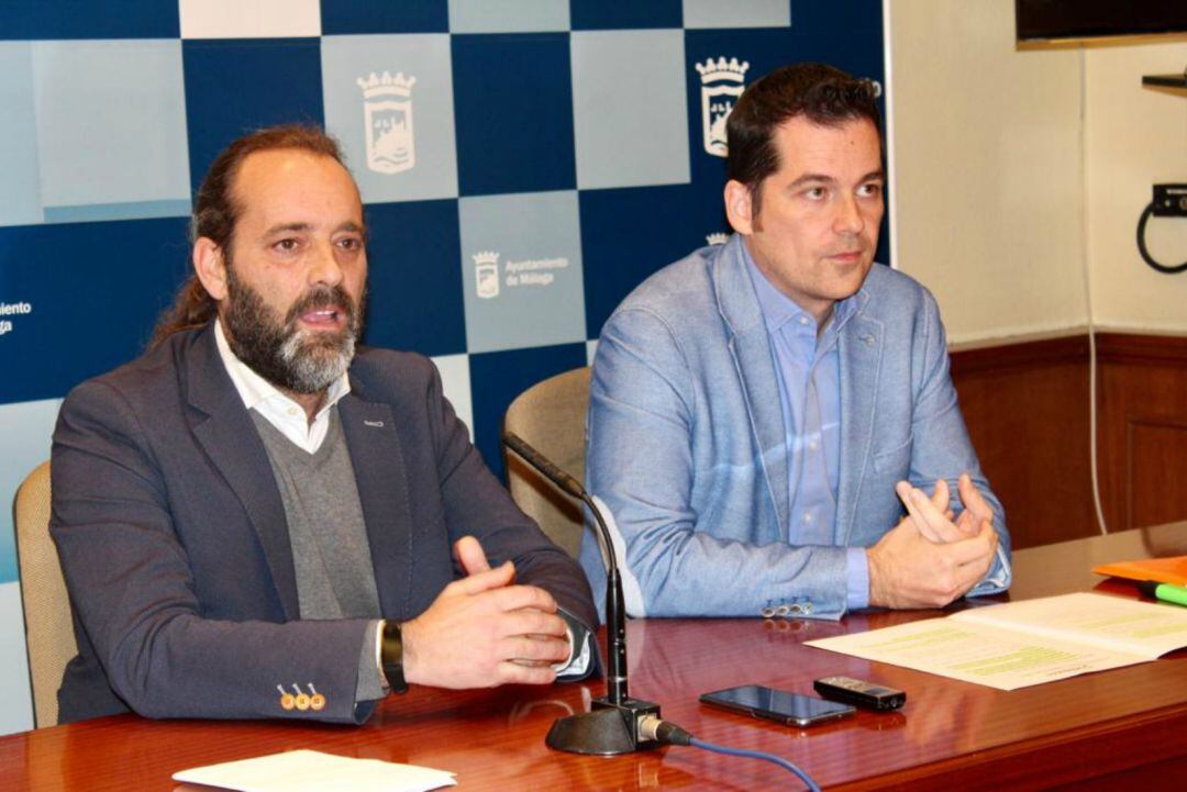 Juan Cassá y Alejandro Carballo, el portavoz y viceportavoz del grupo municipal de Cs en la Casona del Parque respectivamente