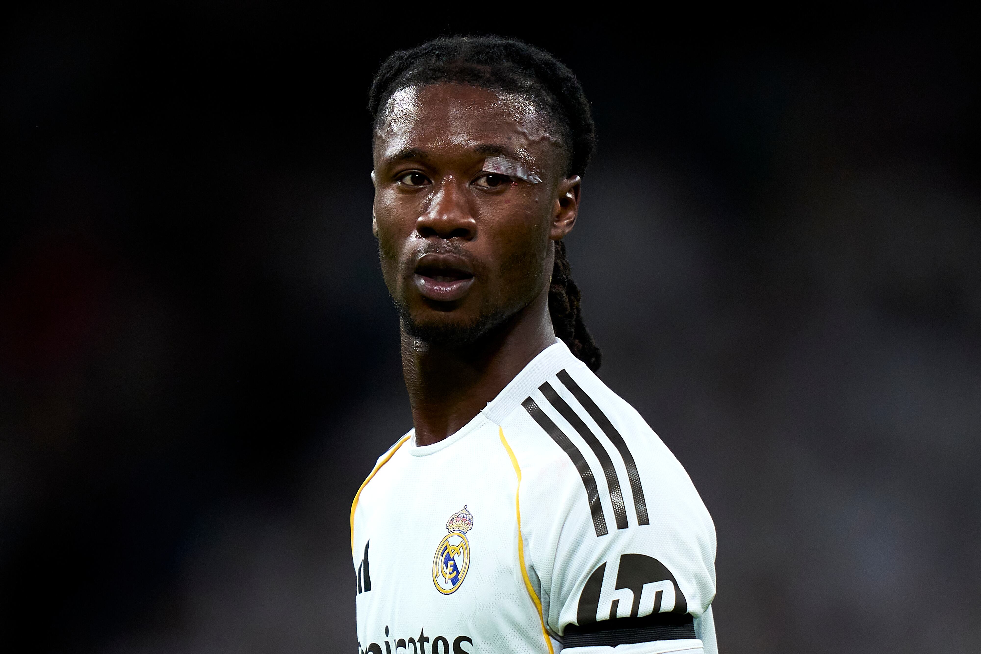 Camavinga, durante un partido con el Real Madrid