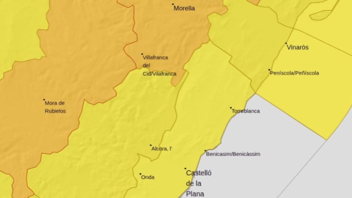 Domingo de alerta por viento en Castellón: se han alcanzado los 145 km/h y diez municipios superan los 100 km/h