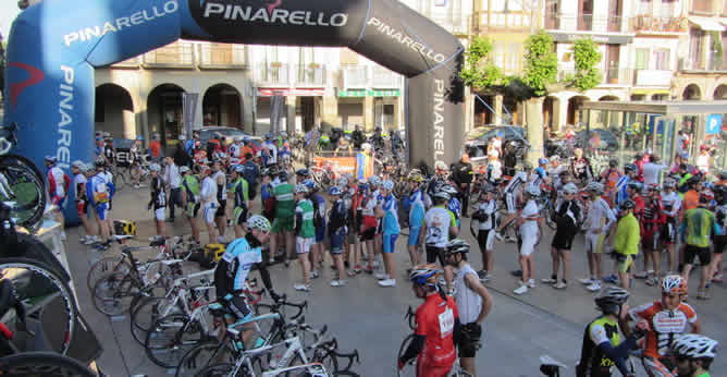 Minutos antes de comenzar la marcha, en Pamplona