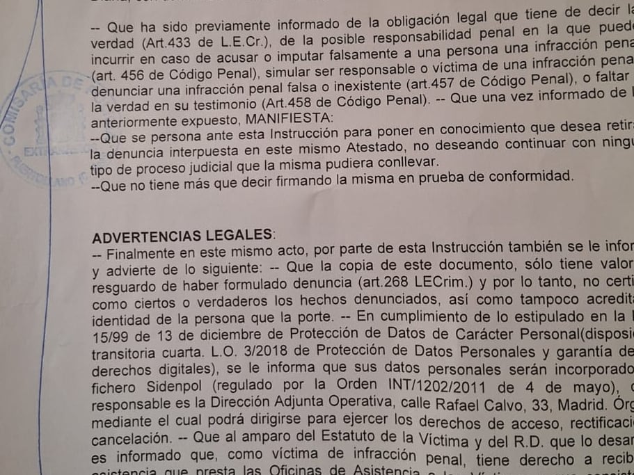 Retirada la denuncia contra José María Laguna