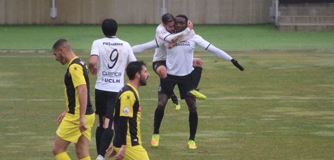 Adibe celebra el gol del empate 