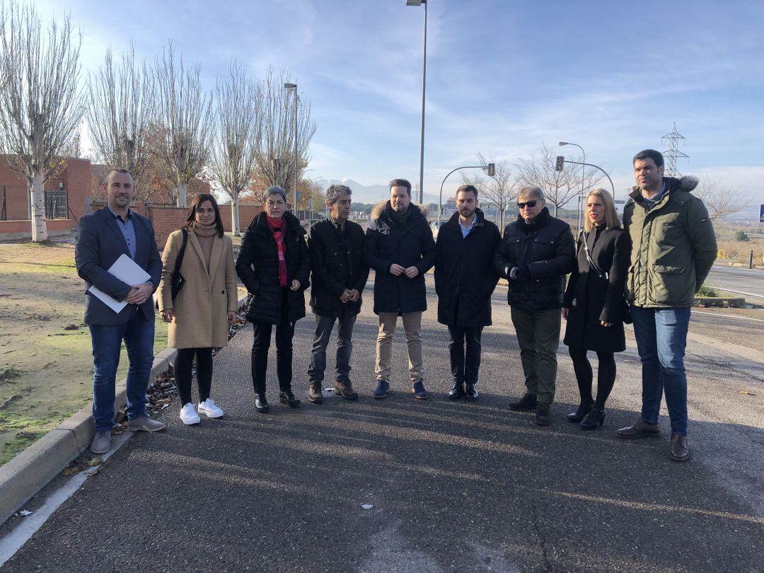 Visita de la Comisión Parlamentaria de Cohesión Territorial a los accesos de Tudela