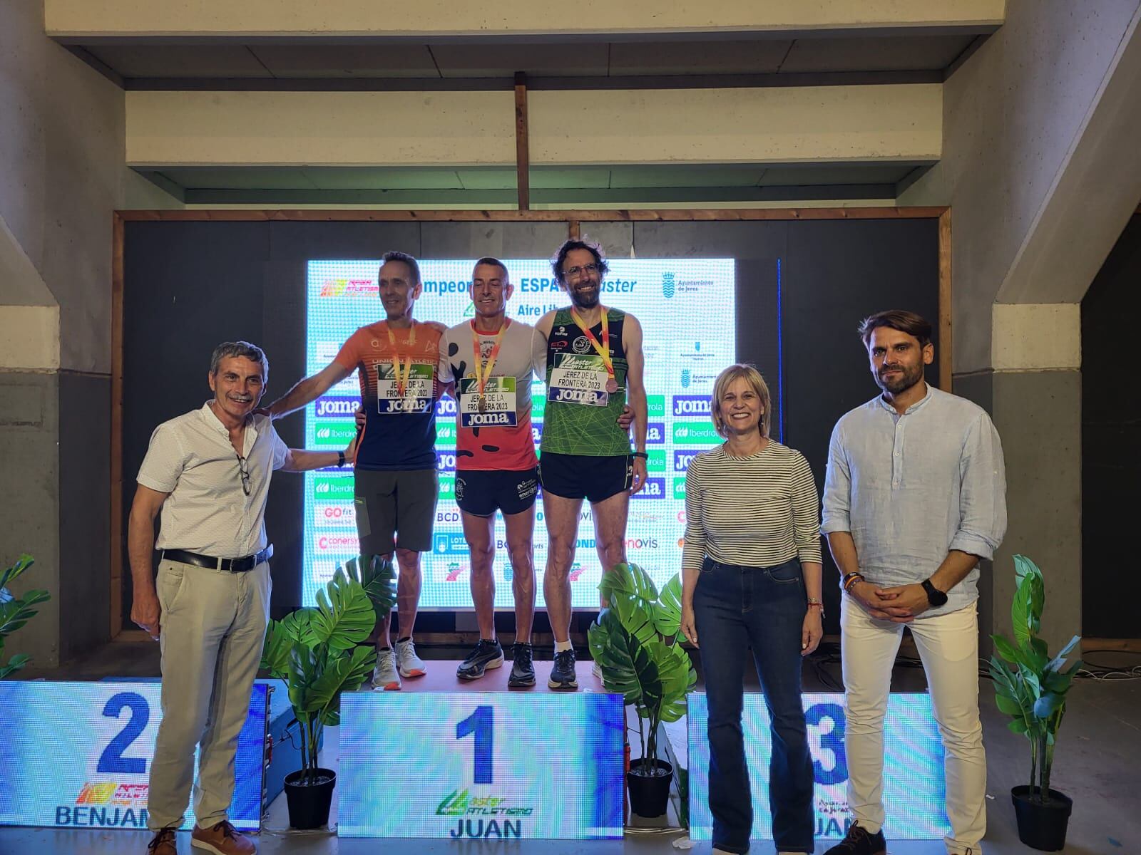 Podio del Campeonato de España Máster al aire libre