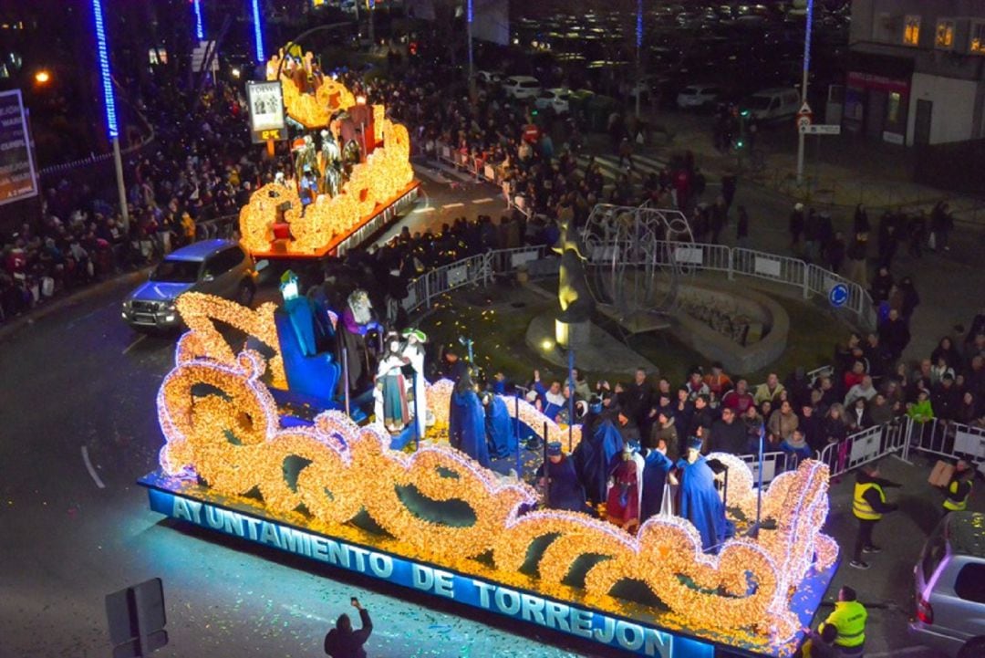 Carroza perteneciente a la cabalgata de Reyes de Torrejón de Ardoz. 