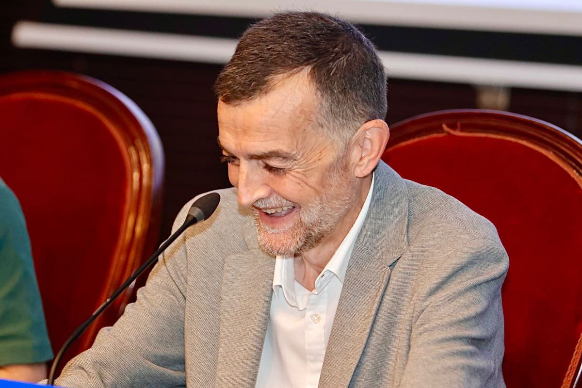 Foro con el candidato a la presidencia de la Junta de Por Andalucía, Antonio Maillo, celebrado en la Cámara de Comercio de Sevilla