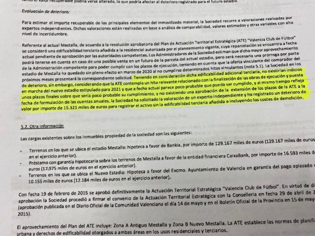 Reconocimiento del incumplimiento ATE más valoración del deterioro.