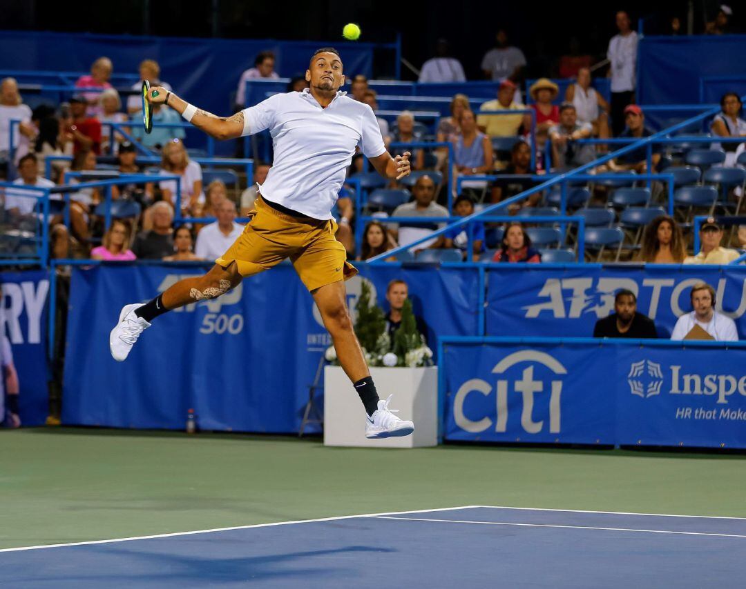 Kyrgios, durante el partido contra Tsitsipas. 