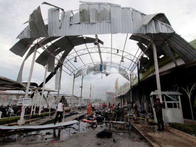 El supermercado ha quedado completamente destrozado