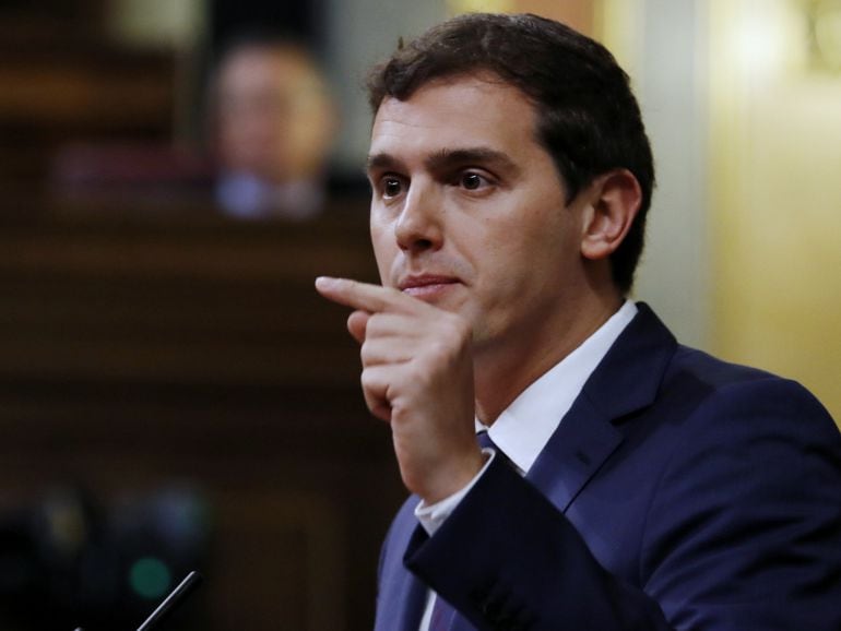 El presidente de Ciudadanos, Albert Rivera, en el Congreso de los Diputados