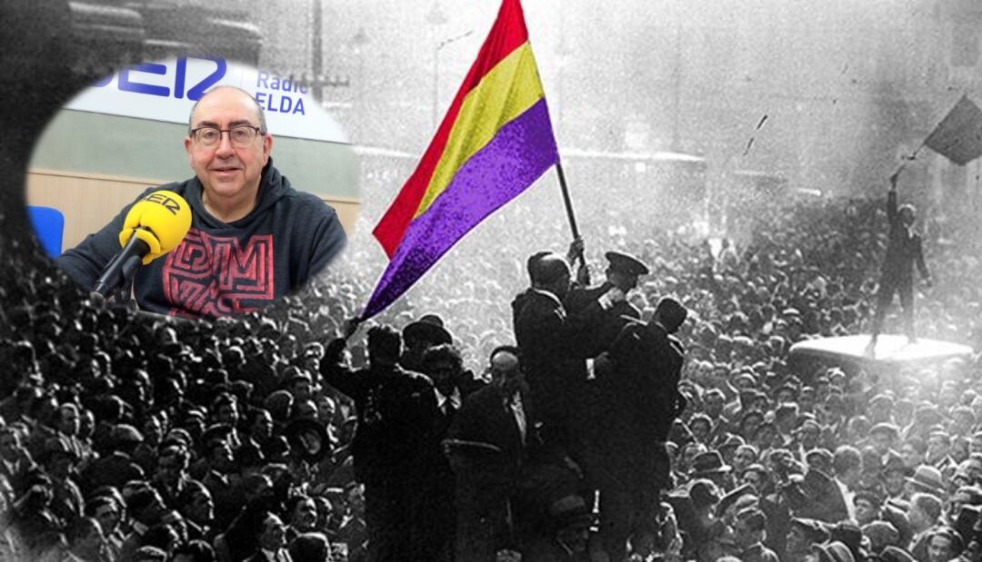 El profesor J. M. Guardia imparte una clase de historia en Radio Elda SER