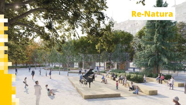 Uno de los cinco proyectos finalistas para la reforma de la plaza del Ayuntamiento de València