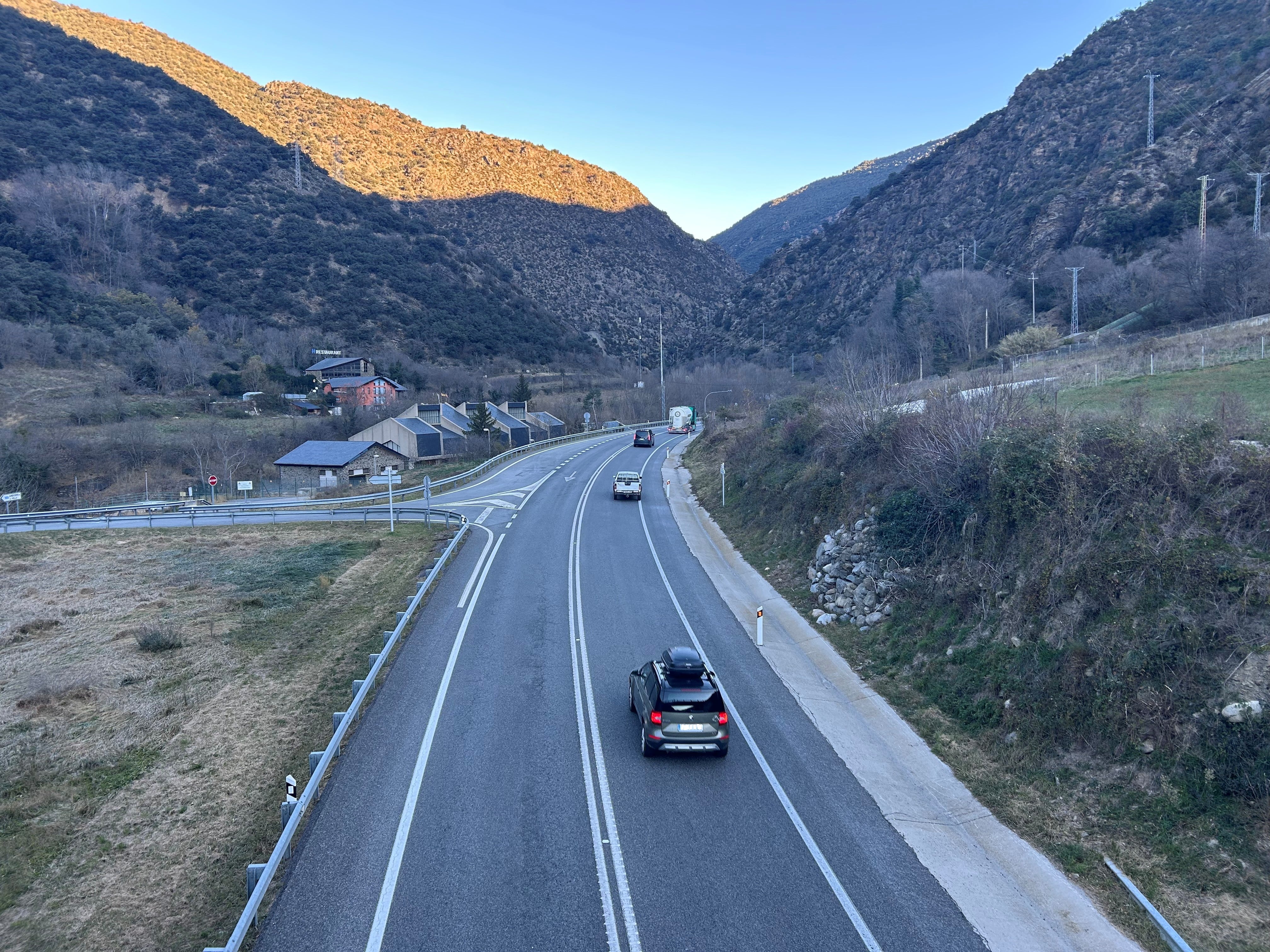 La carretera N145 que uneix Andorra amb la Seu d'Urgell