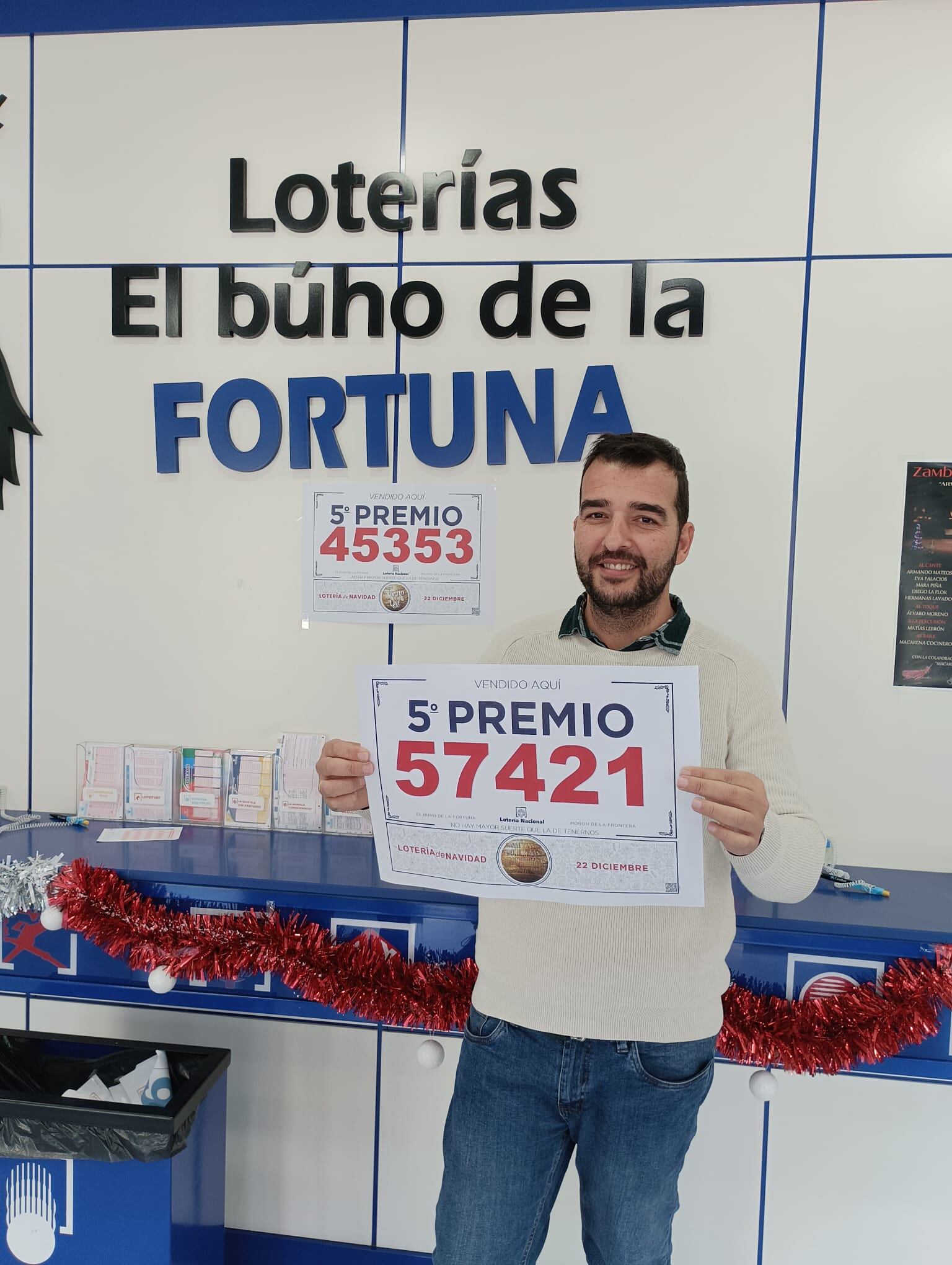 Dos quintos premios en Morón