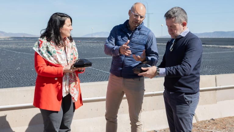 La Comunidad de Regantes de Lorca visita la balsa de La Jeresa para conocer los avances del proyecto europeo LIFE H2OLOCK