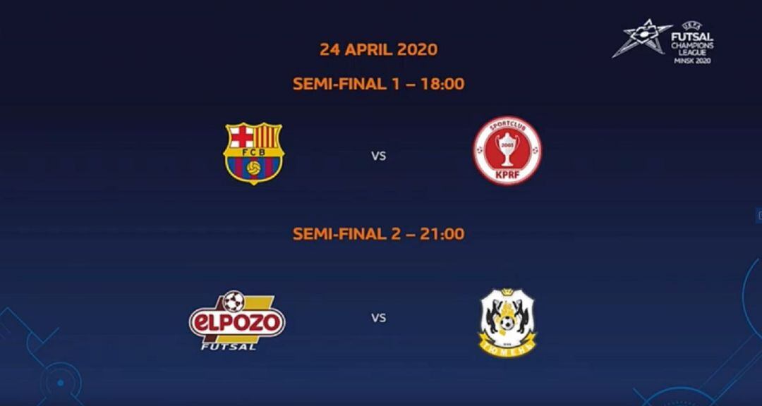 Cuadro de la Final Four de la Champions League de fútbol sala