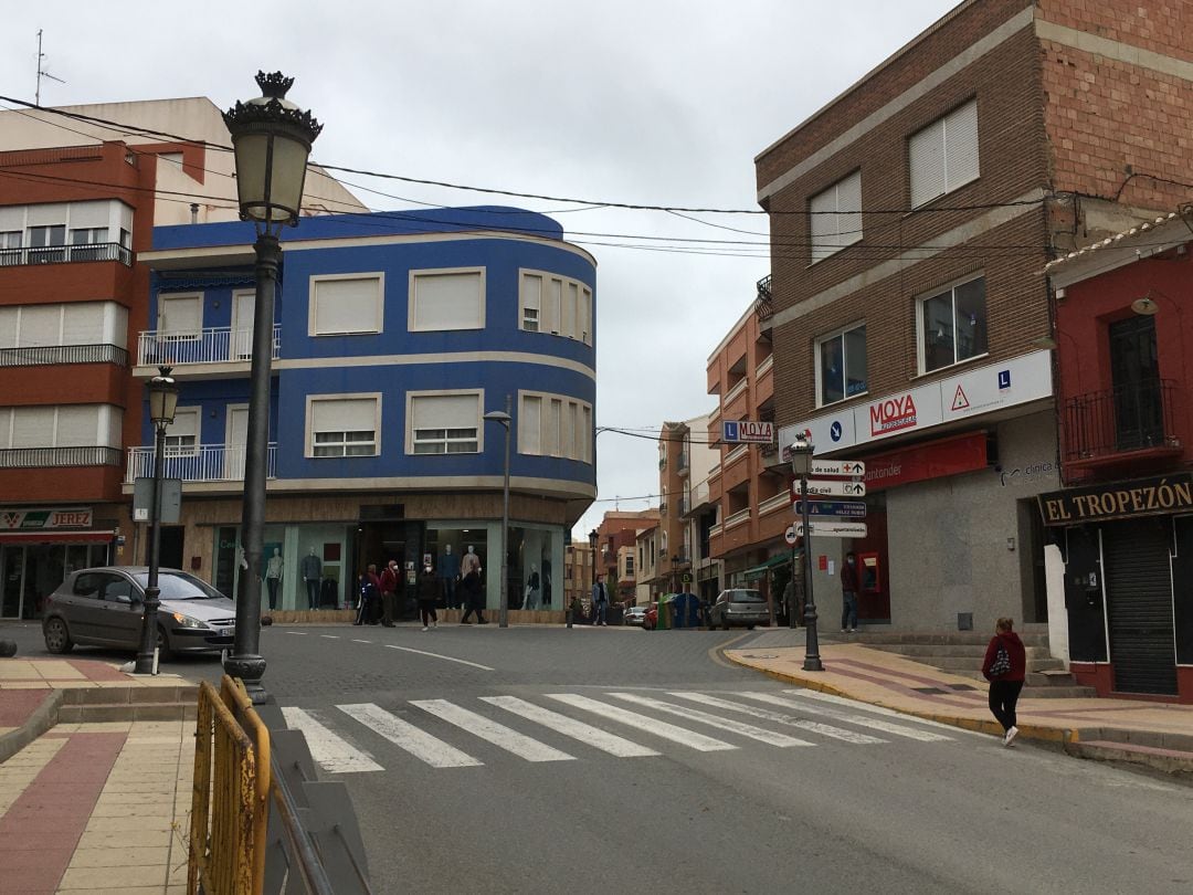 Calle Nuestra Señora del Rosario, en el centro de Puerto Lumbreras