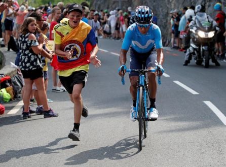 Quintana, durante la ascensión