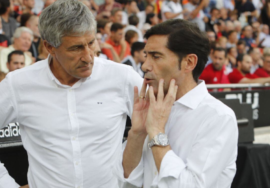 Quique Setién y Marcelino 