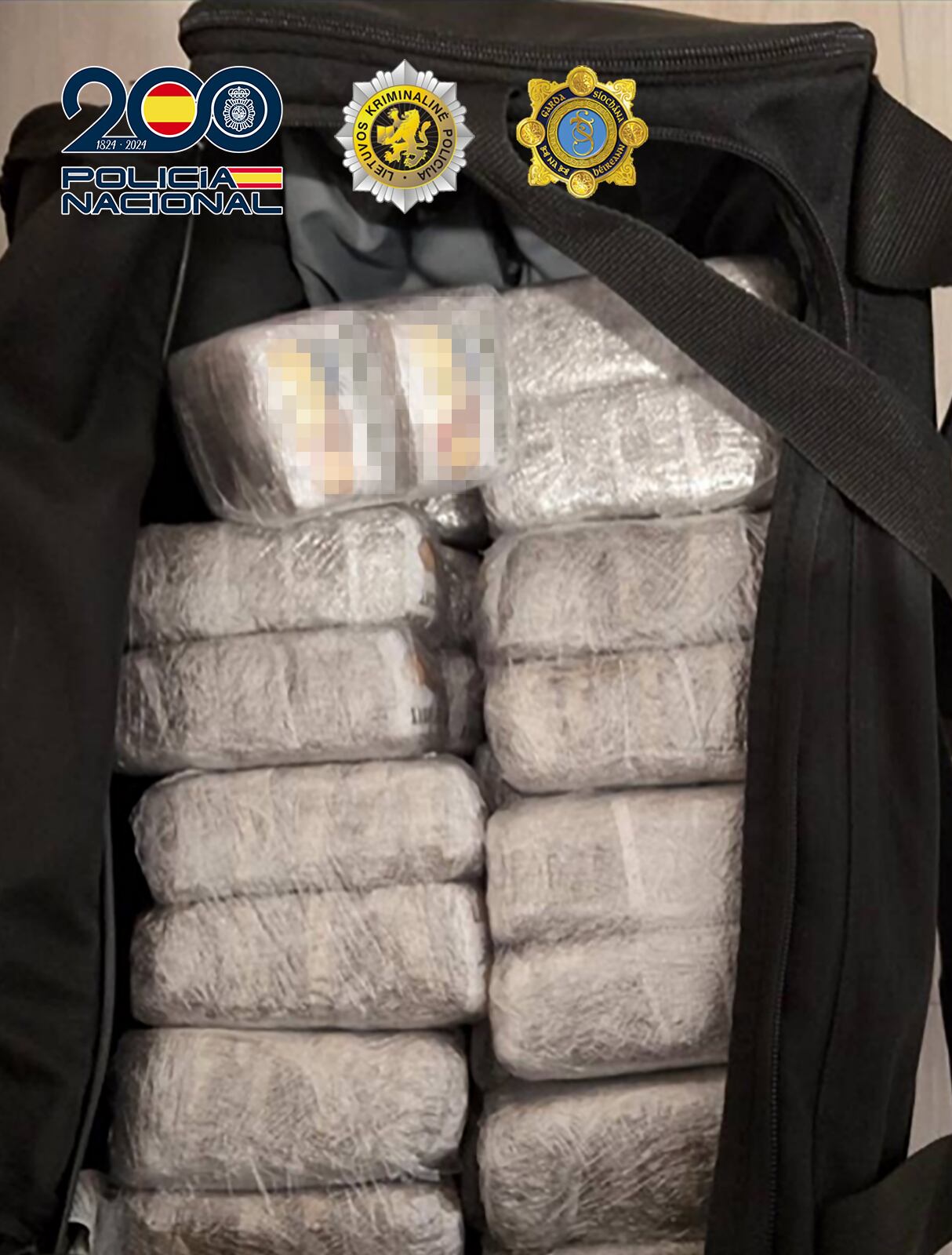 MADRID, 08/07/2025.-La Policía Nacional ha detenido en Orihuela (Alicante) al hijo y lugarteniente del líder de una red de narcotraficantes lituanos responsables del mayor alijo de cocaína realizado en Europa, alrededor de 16 toneladas de cocaína incautadas en 2021 en el puerto alemán de Hamburgo. EFE/ Policía Nacional SOLO USO EDITORIAL/SOLO DISPONIBLE PARA ILUSTRAR LA NOTICIA QUE ACOMPAÑA (CRÉDITO OBLIGATORIO)