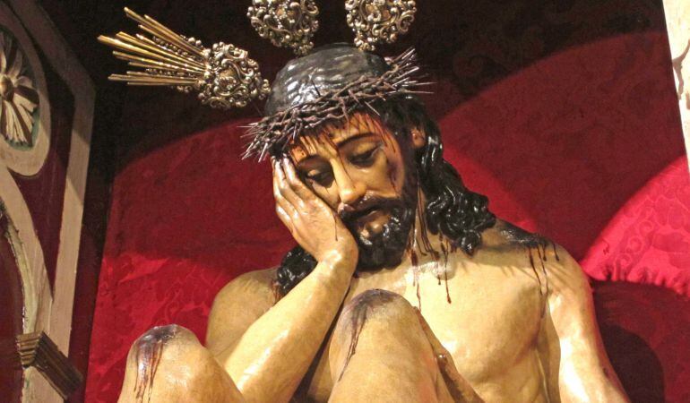 En la imagen, el Cristo de la Humildad y Paciencia de la hermandad de la Sagrada Cena