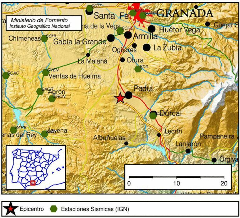 El epicentro ha sido localizado en El Padul.