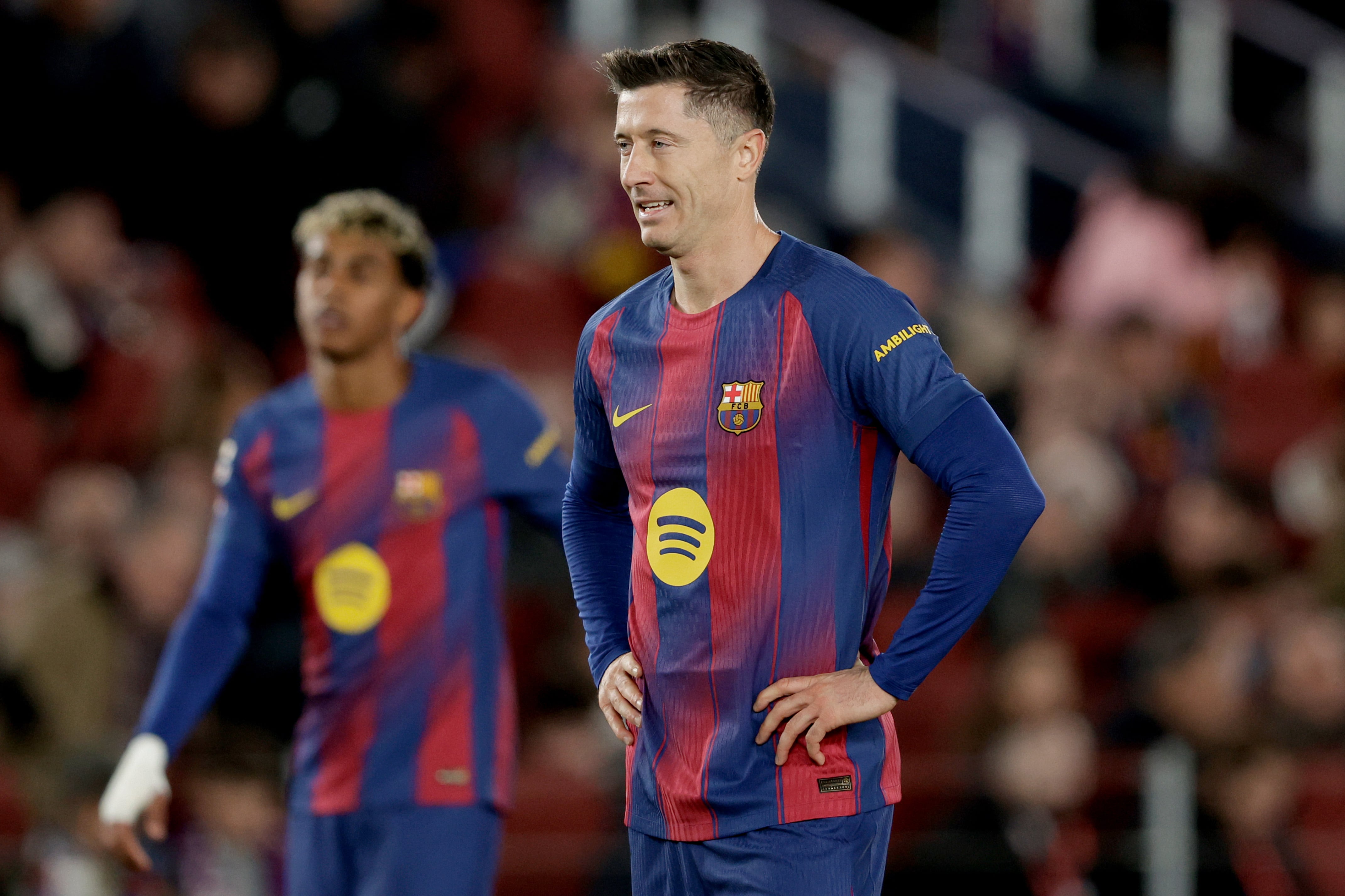 Lewandowski durante un encuentro de Liga