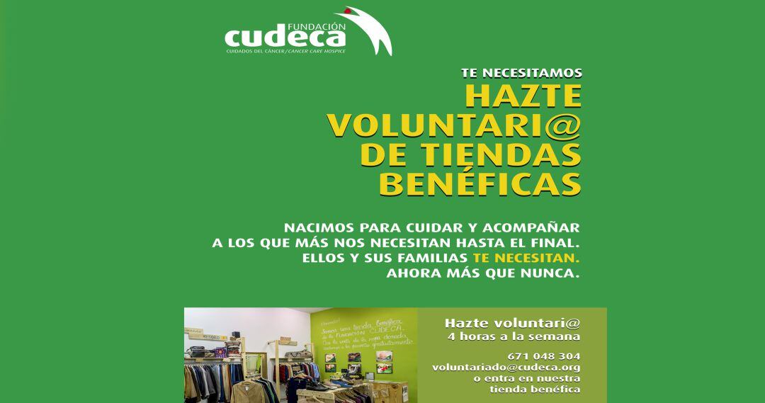 La Fundación Cudeca necesita voluntariado para sus tiendas benéficas