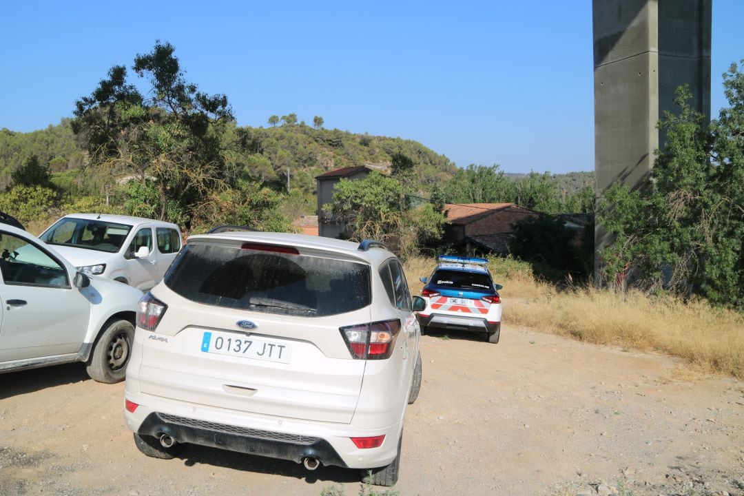 La zona donde se han encontrado los cadáveres, en Sant Vicenç de Castellet (Barcelona)