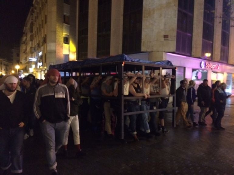 Ensayo de costaleros en Córdoba