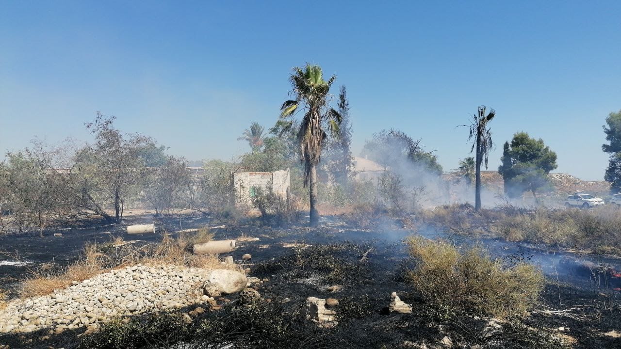 Zona afectada por el incendio