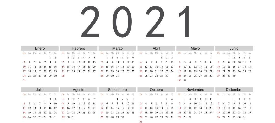 Calendario de 2021