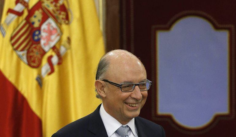 El ministro de Hacienda, Cristóbal Montoro, durante el acto de presentación de los presupuestos generales del Estado 2016.