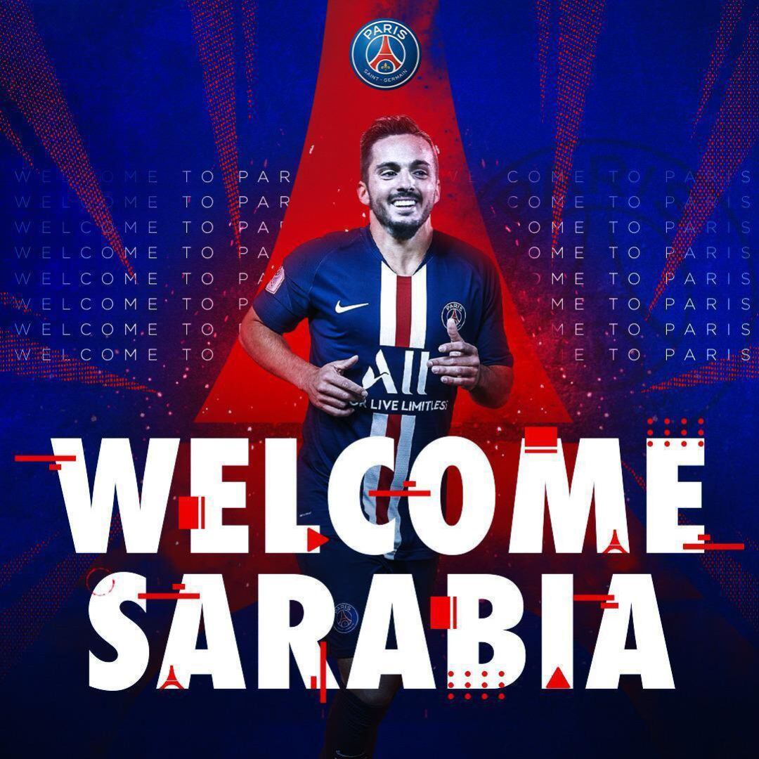 La cuenta oficial de Twitter del PSG ha dado la bienvenida a Sarabia.