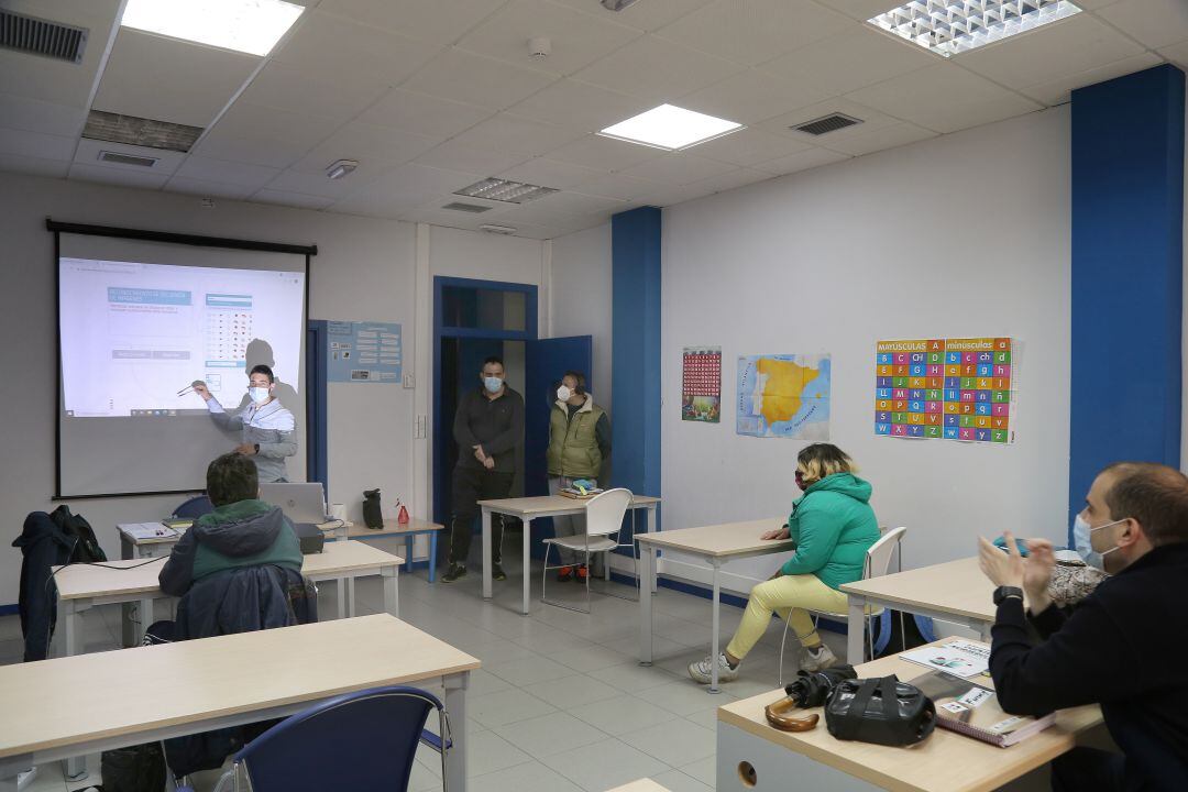 El Daniel Sancho imparte clases en el centro de la Fundación San Cebrián a jóvenes con discapacidad