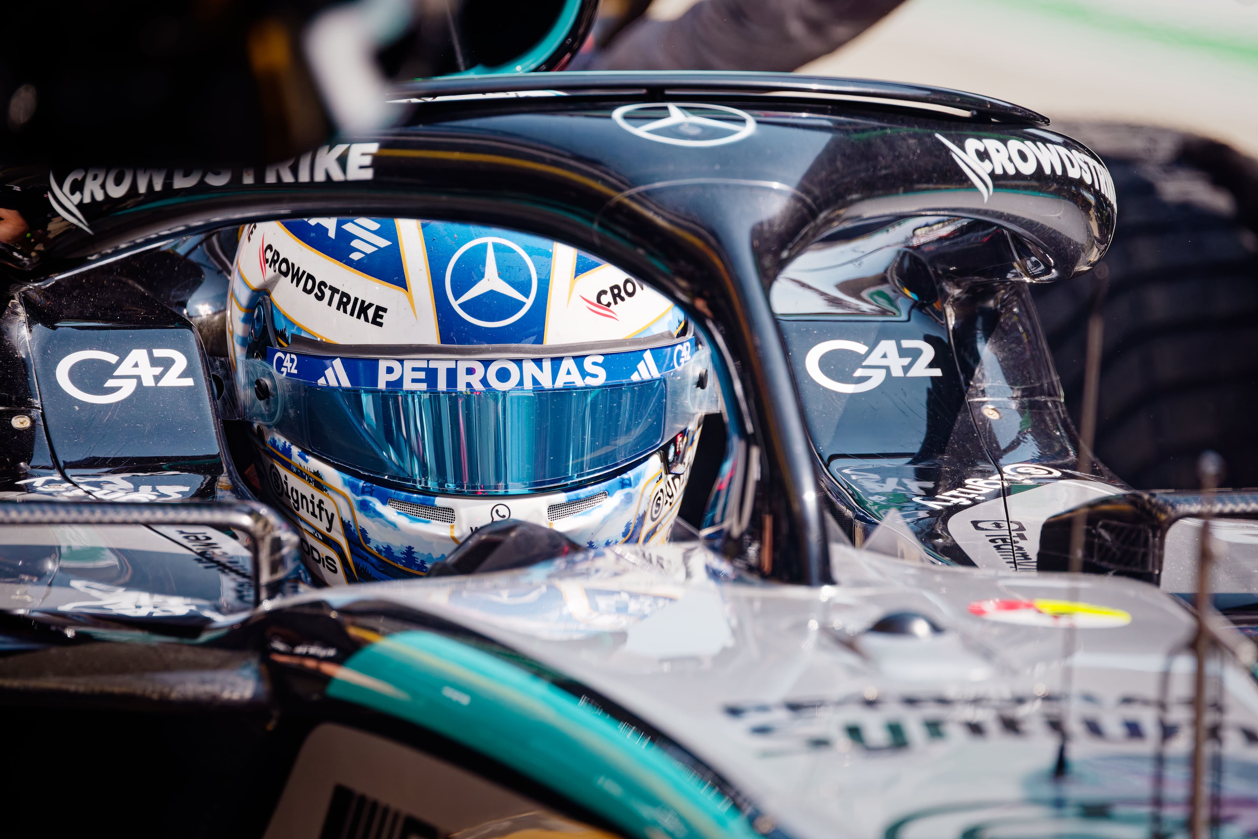 George Russell, durante la 'qualy' sprint en China