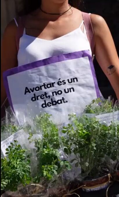 Una imatge del vídeo de la campanya d'Acció Feminista a favor de la despenalització de l'avortament.