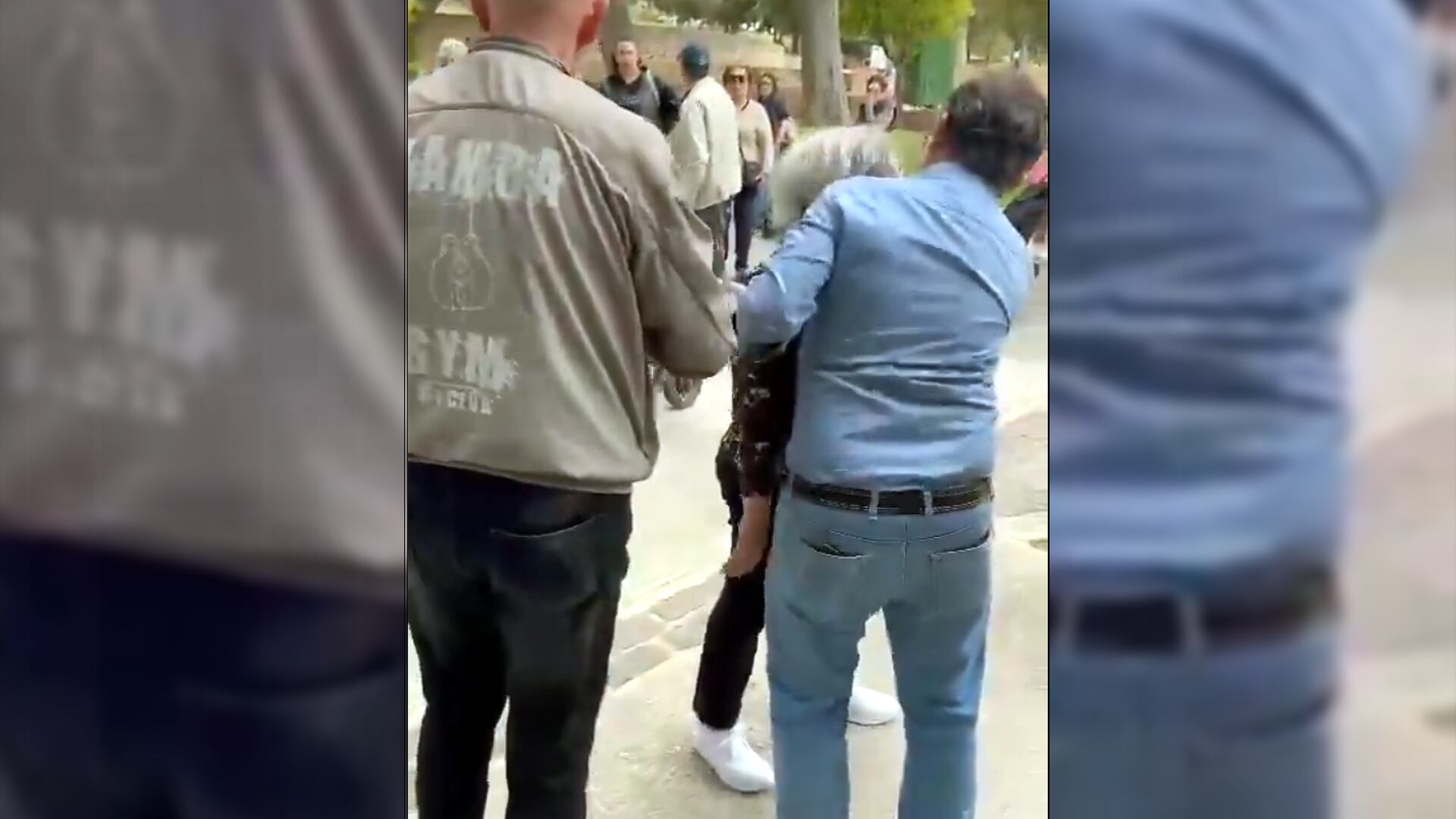 Momento del incidente registrado en la zona de los Jardines del Mapa