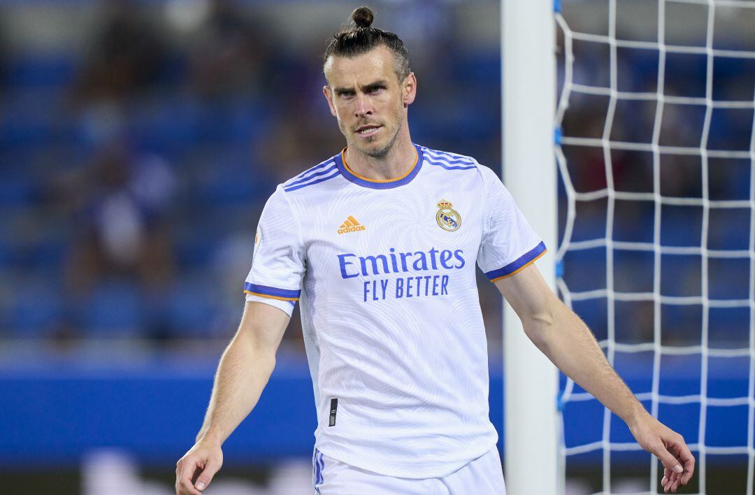 Bale en uno de sus últimos choques en el Madrid