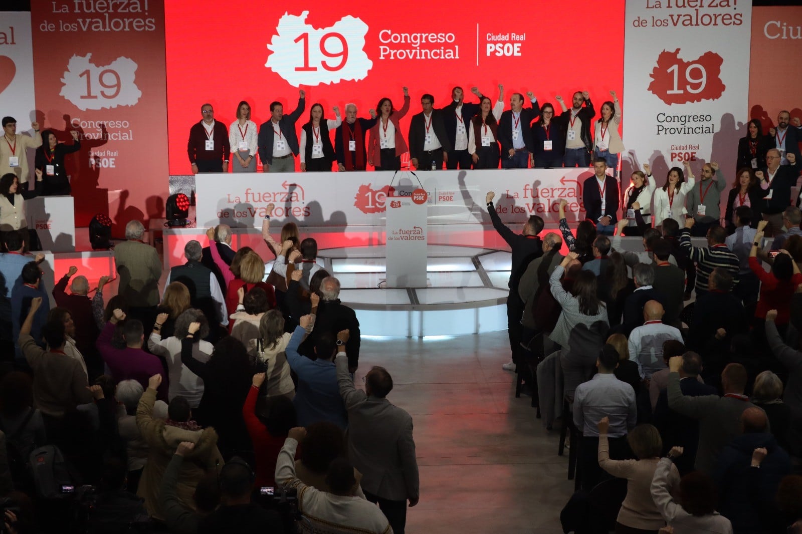 Acto de clausura del Congreso del PSOE en Ciudad Real