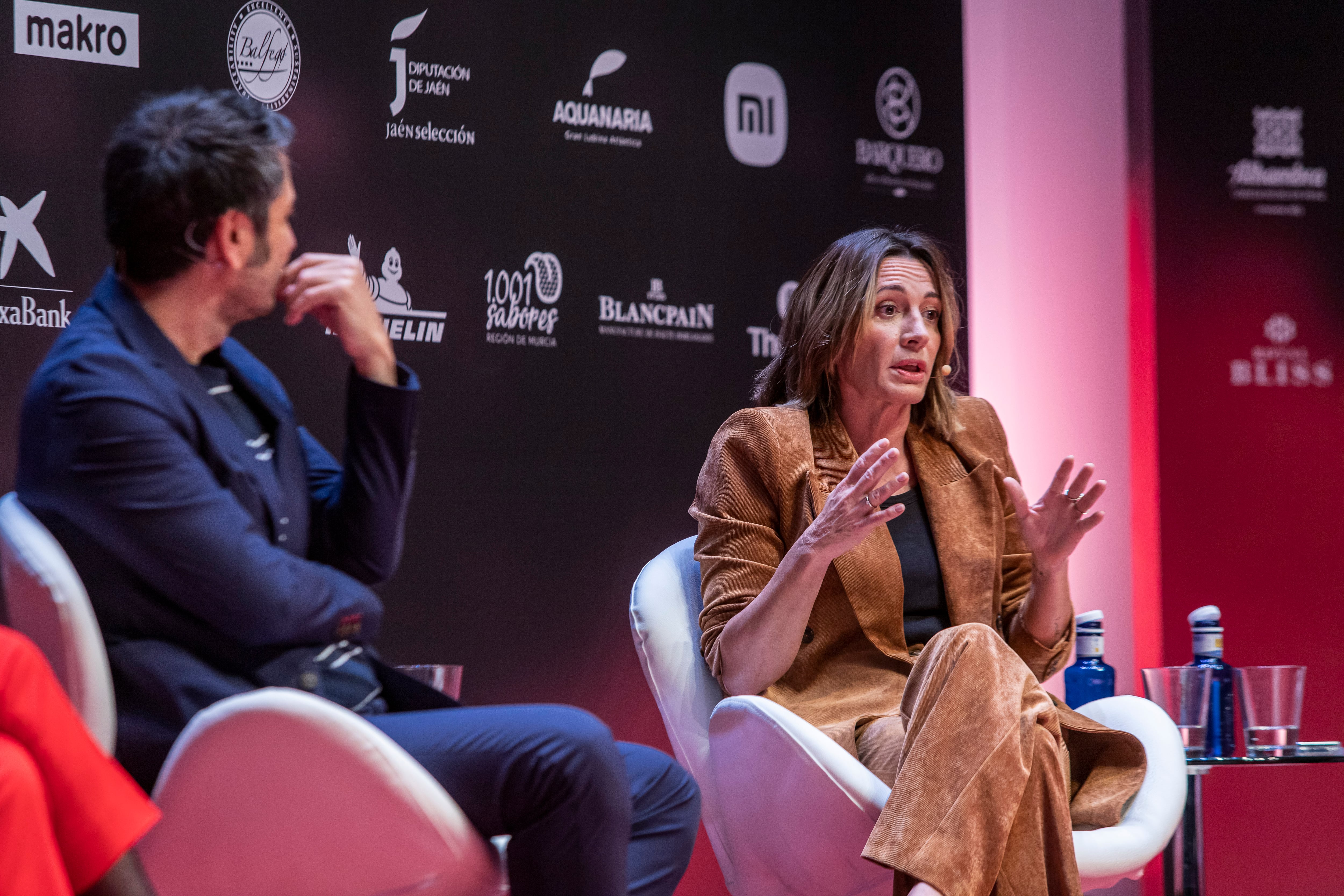 La chef Begoña Rodrigo durante el debate Mujer&Alta Gastronomía organizado por Michelín