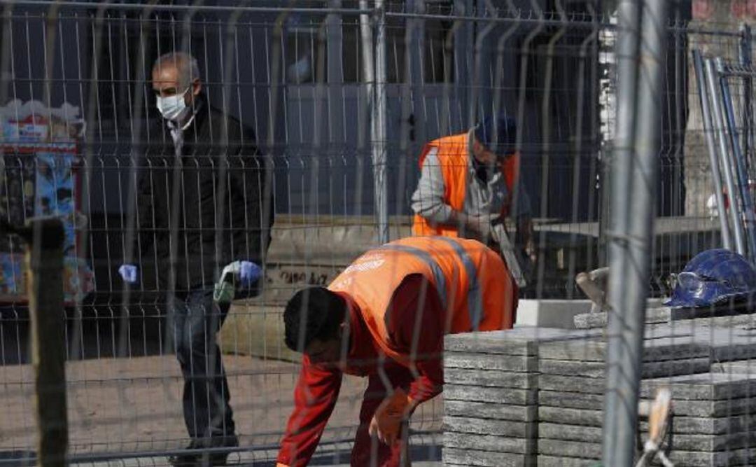 Trabajadores en una obra