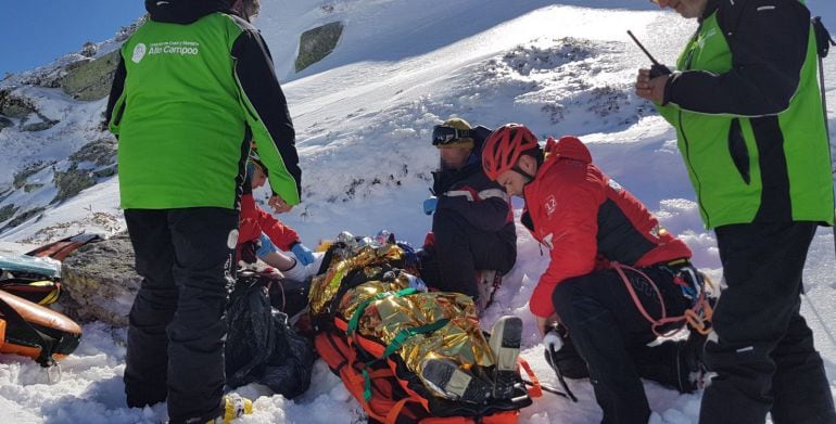 Imagen del rescate de la mujer