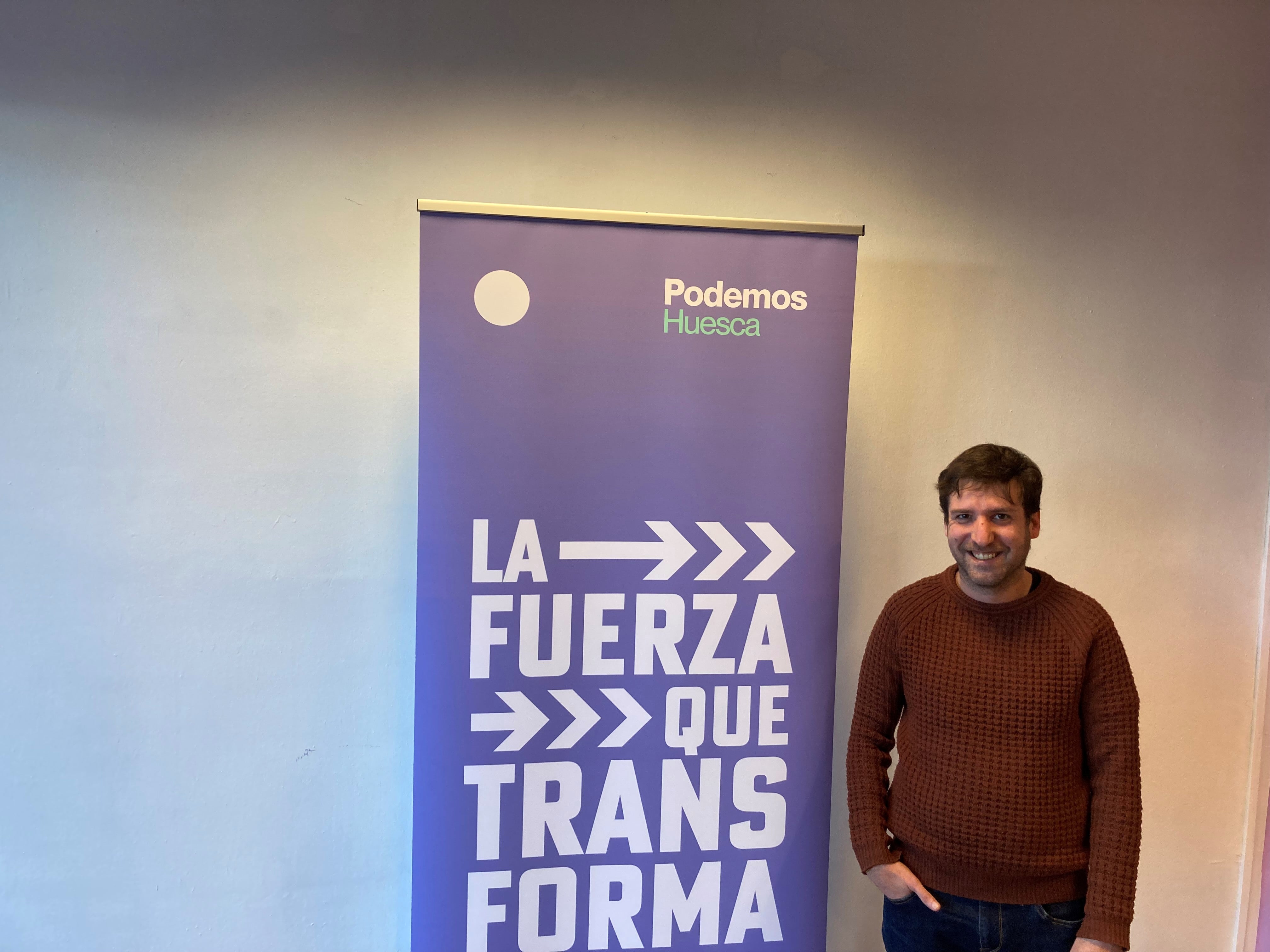 Guillermo Boix, candidato de Podemos a la alcaldía de Huesca