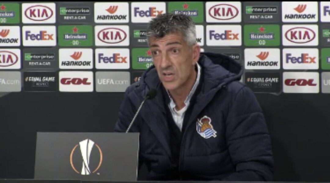 Imanol Alguacil, técnico de la Real Sociedad en Anoeta