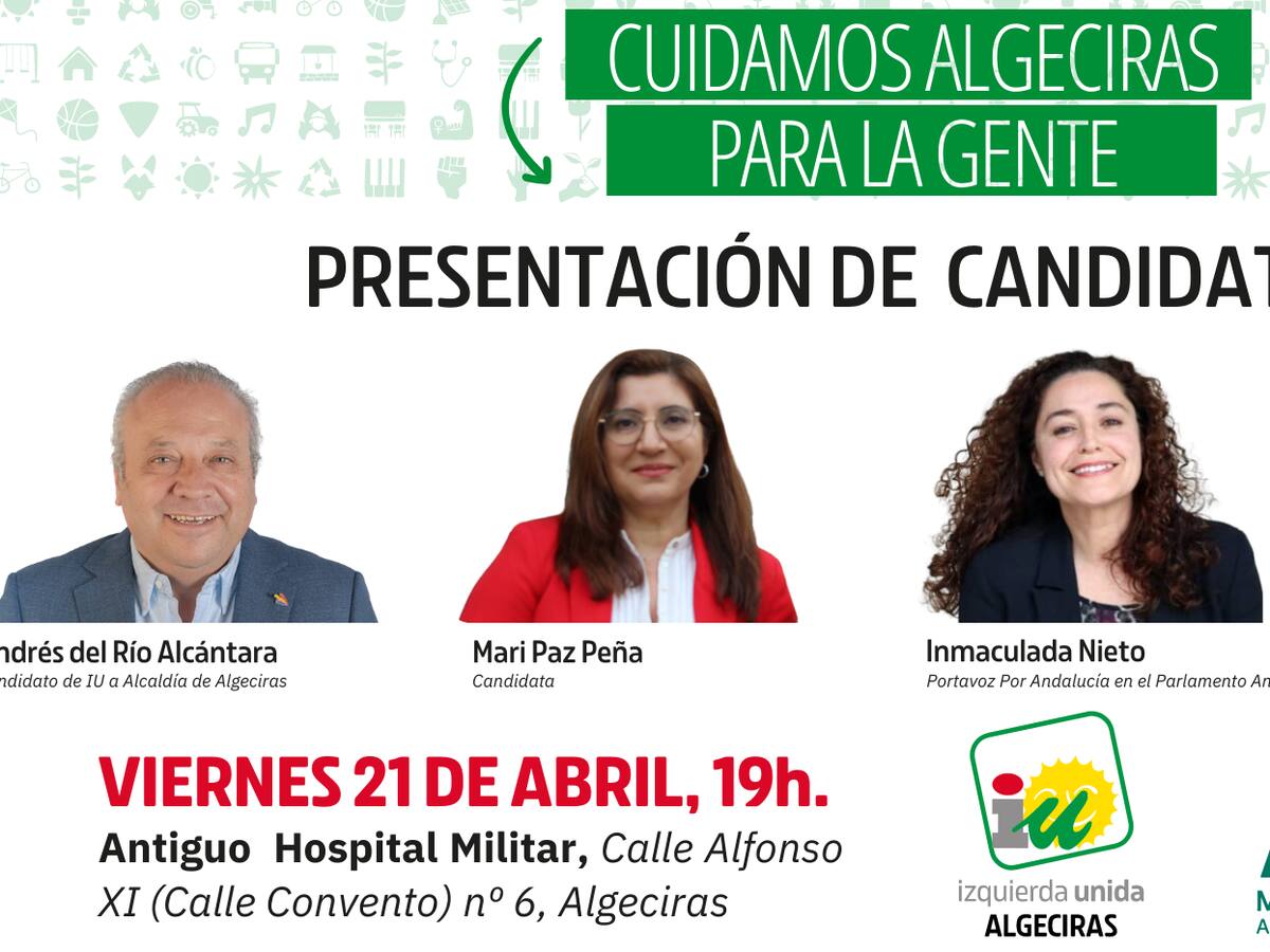 La confluencia de izquierdas se presenta este viernes en Algeciras