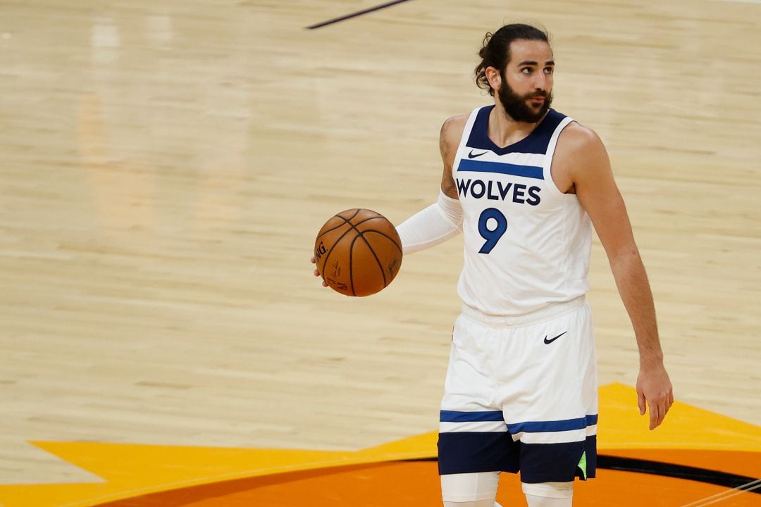 Ricky Rubio en un partido con Minnesota Timberwolves